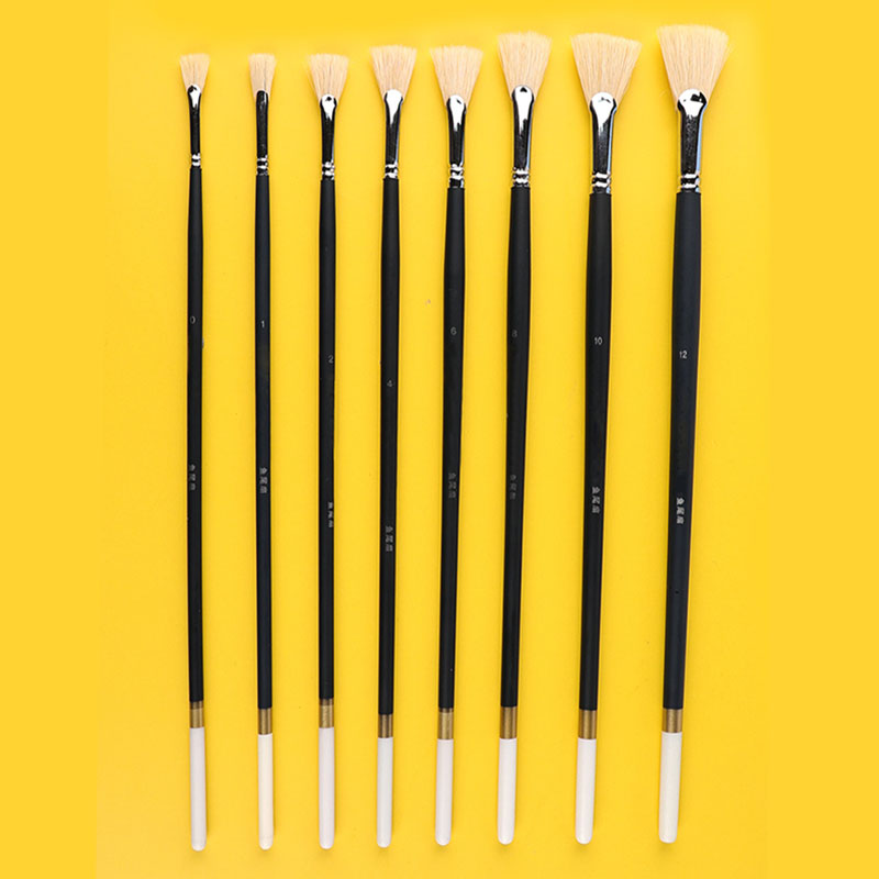 8Pcs/set Bristle Fan-shaped Oi - Gouache Paint Set 评论和价格