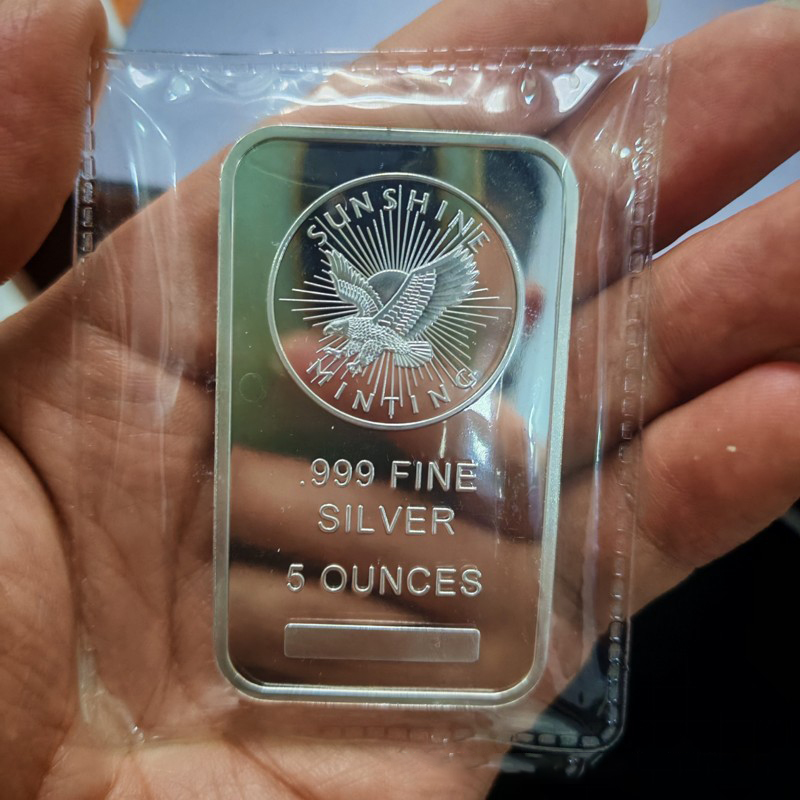 5 Oz Sunshine Minting Silver B - Art Craft Bar 评论和价格